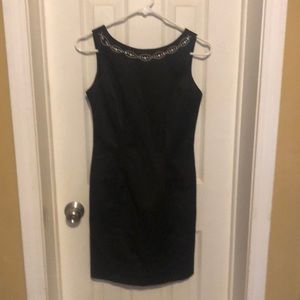 Black low back dress